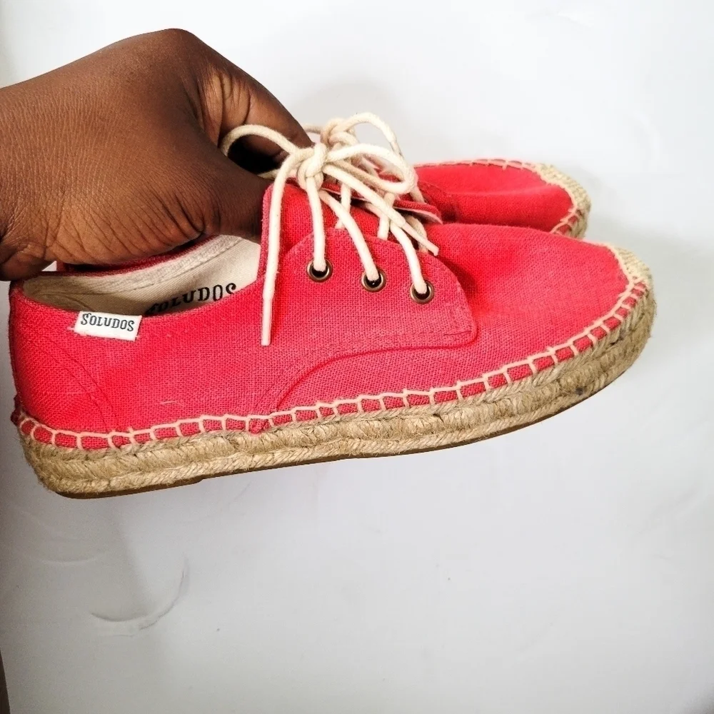 Soludos red lace